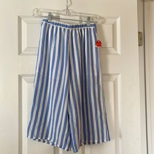 New! Pinstripe girls open leg pants.